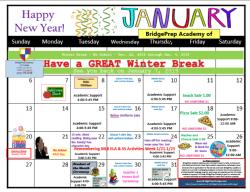 BPA 2018-2019 January Calendar 